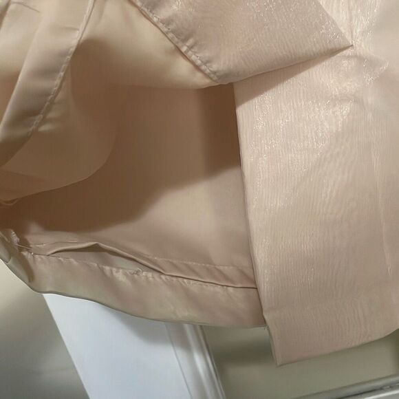 Raffaella chiffon beige Y2K spaghetti strap mini cocktail dress size medium - Picture 11 of 16